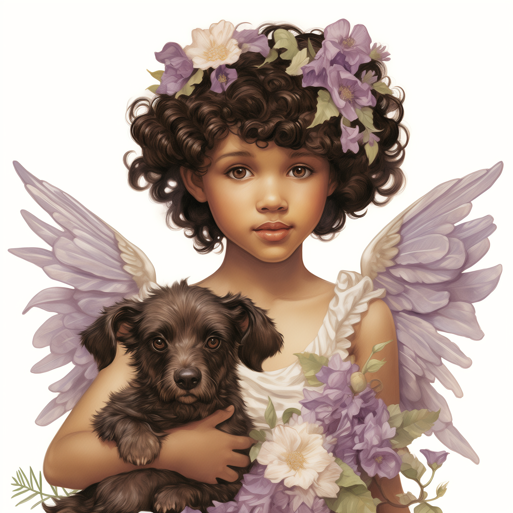 Young Fairy  Lila & Dog named Mochie